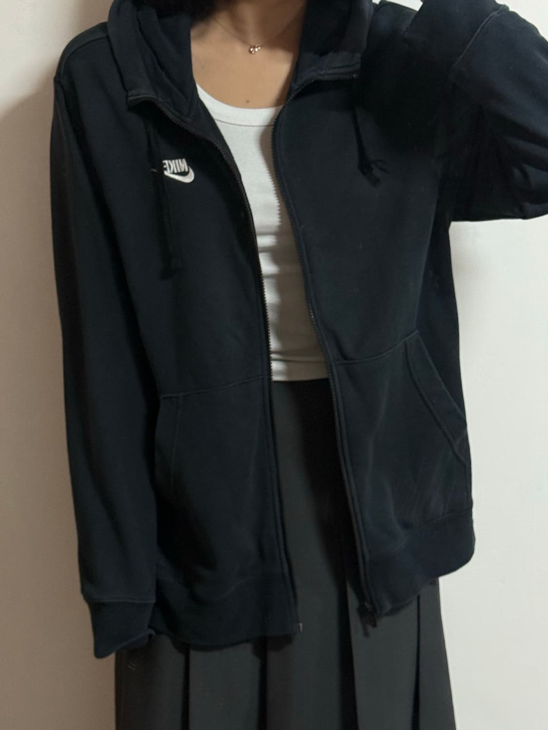 나이키 스우시 블랙 후드집업 XL 상품이미지2