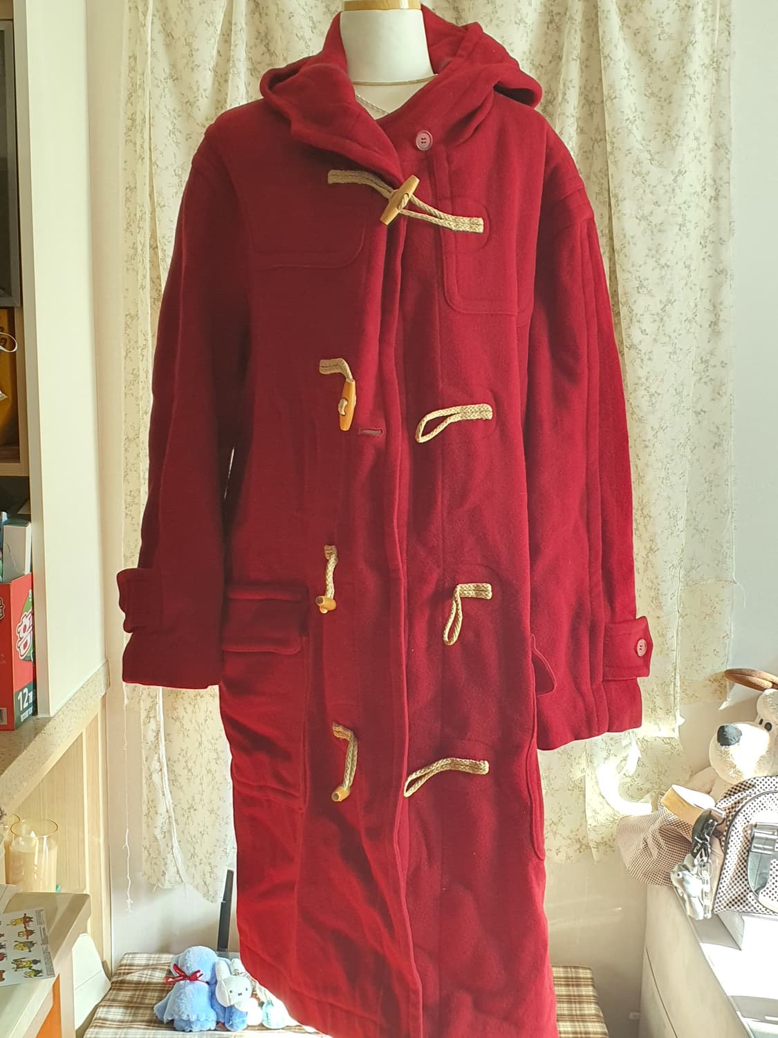 [y2k] 레드 후드 떡볶이 코트 도깨비 여주코트 상품이미지1