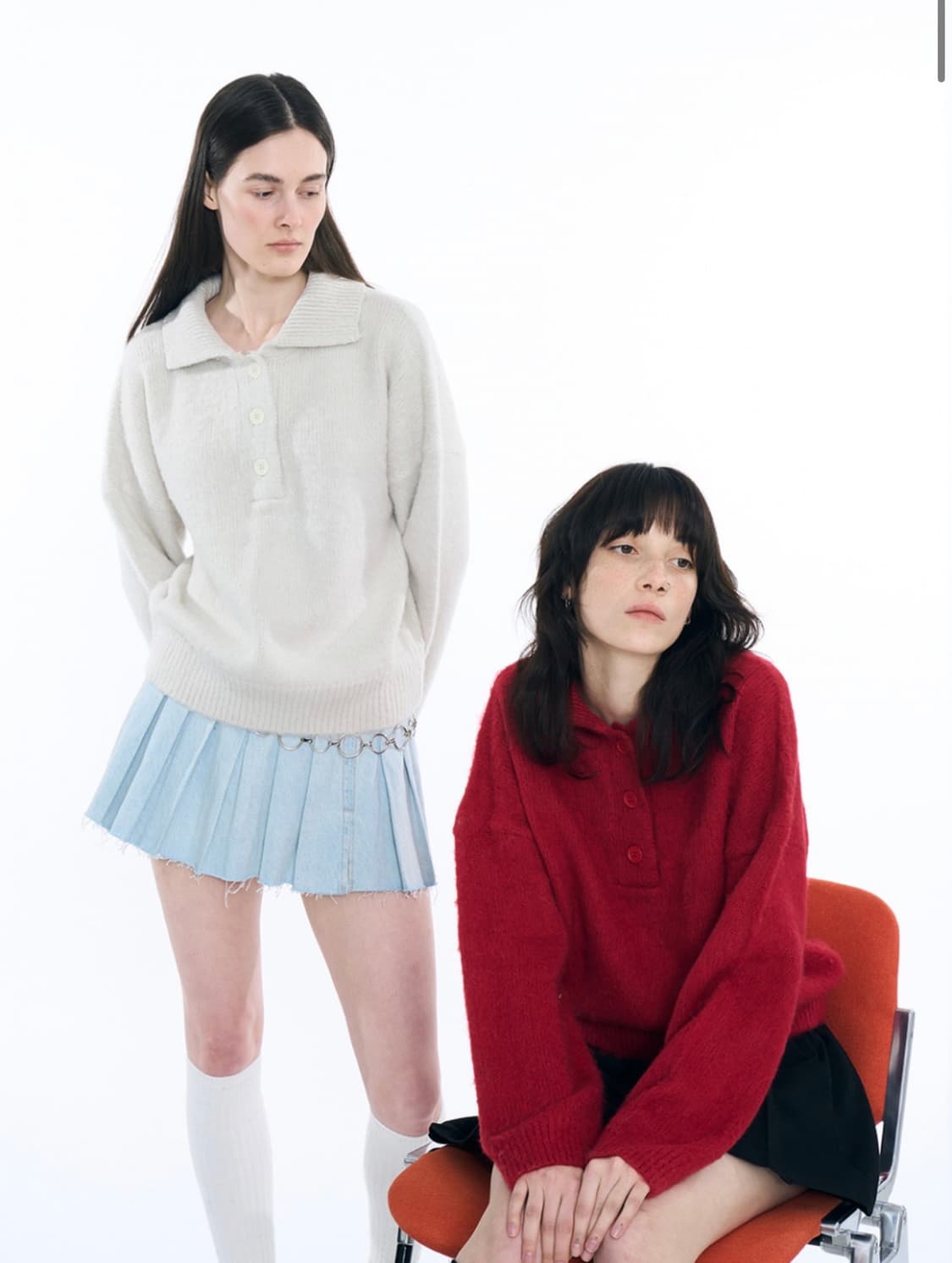 Partimento woman - 헤어리 카라 니트 크루넥_에크루 상품이미지2