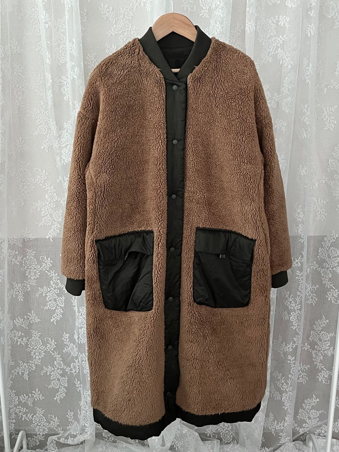 90) 코오롱 키퍼 롱 리버시블 자켓 카키 브라운 상품이미지4