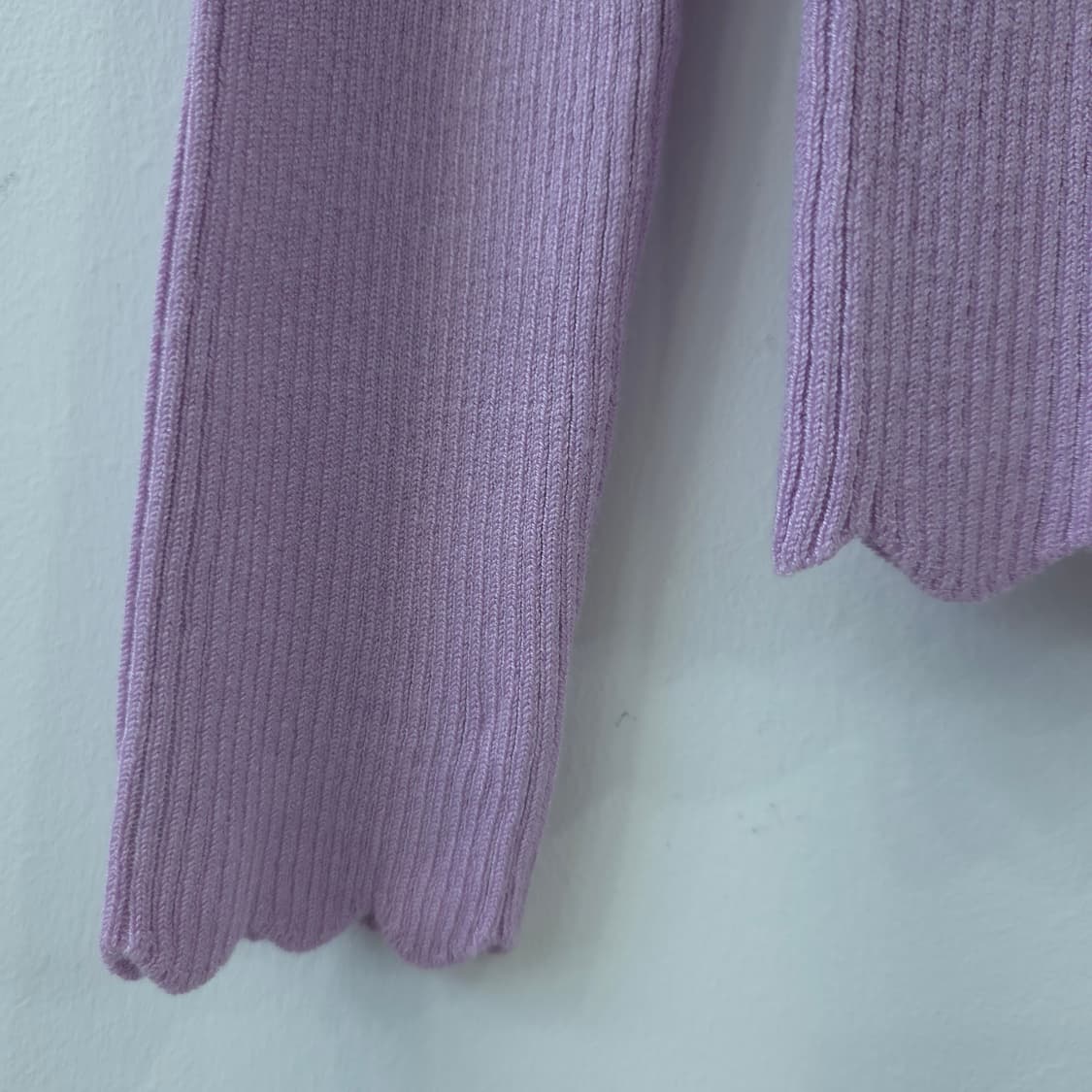 라벤더 골지 보트넥 슬림 니트 상품이미지5