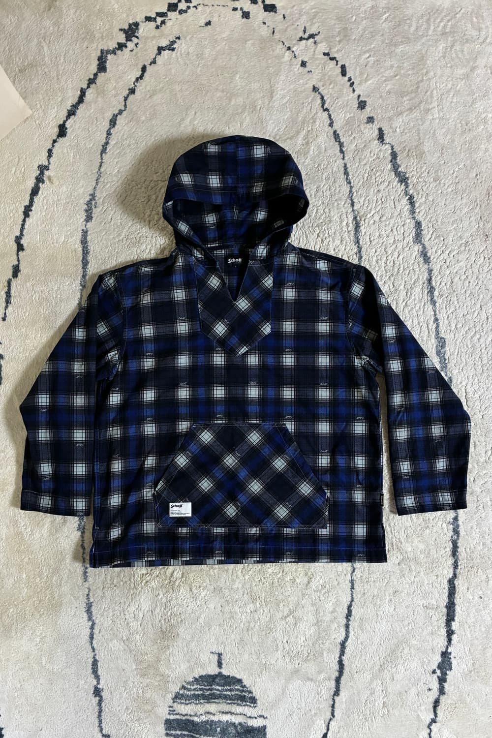 Schott Ombre Check Plaid Anorak Hoodie  상품이미지6