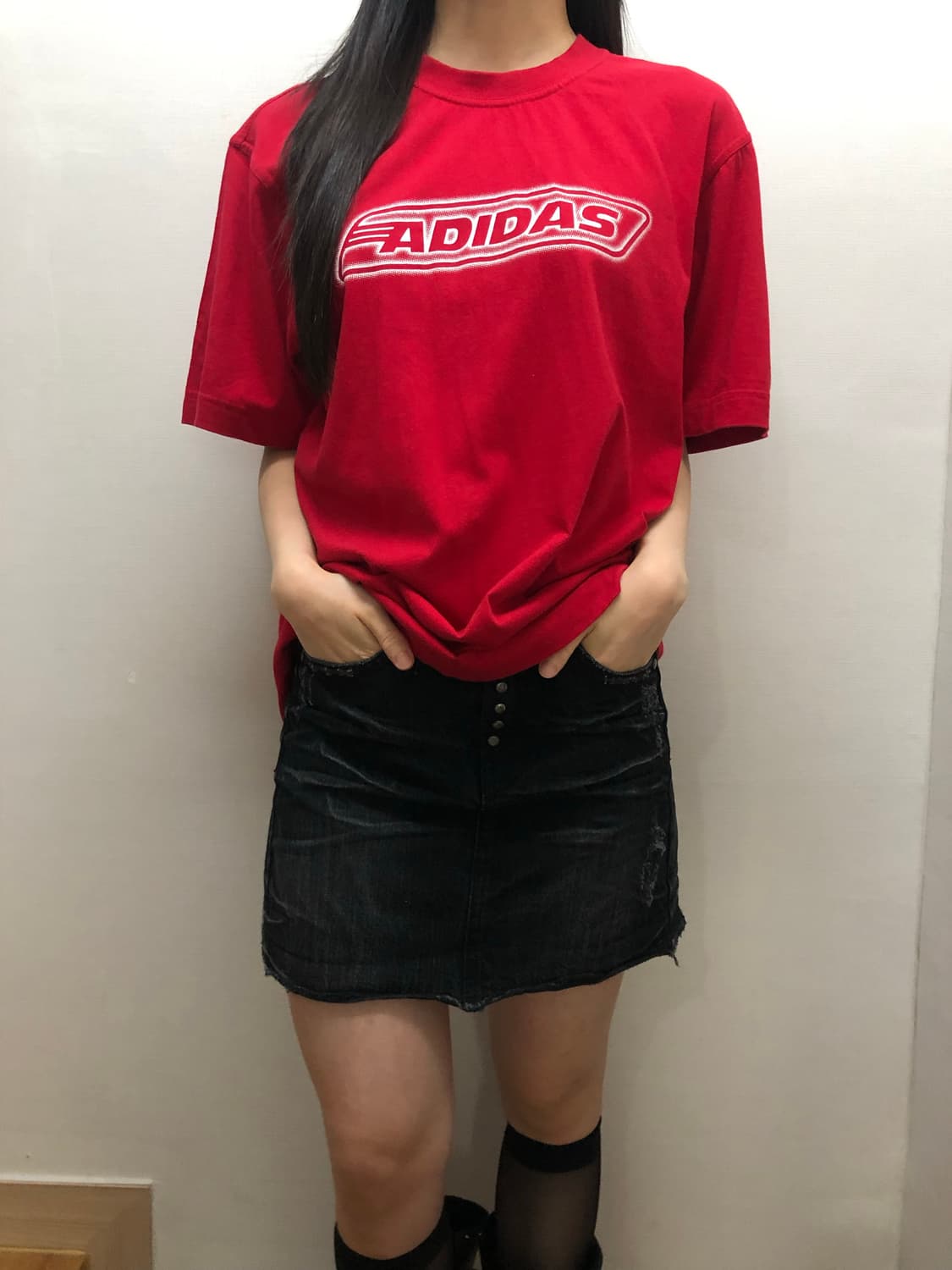 빈티지 아디다스 레드 티셔츠 상품이미지3