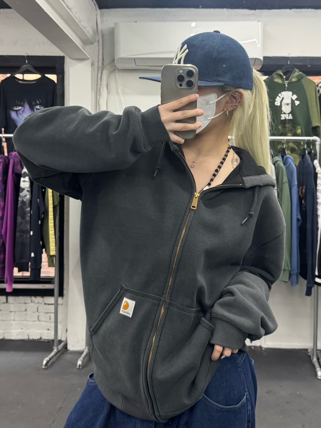 칼하트 써멀 후드집업 상품이미지2