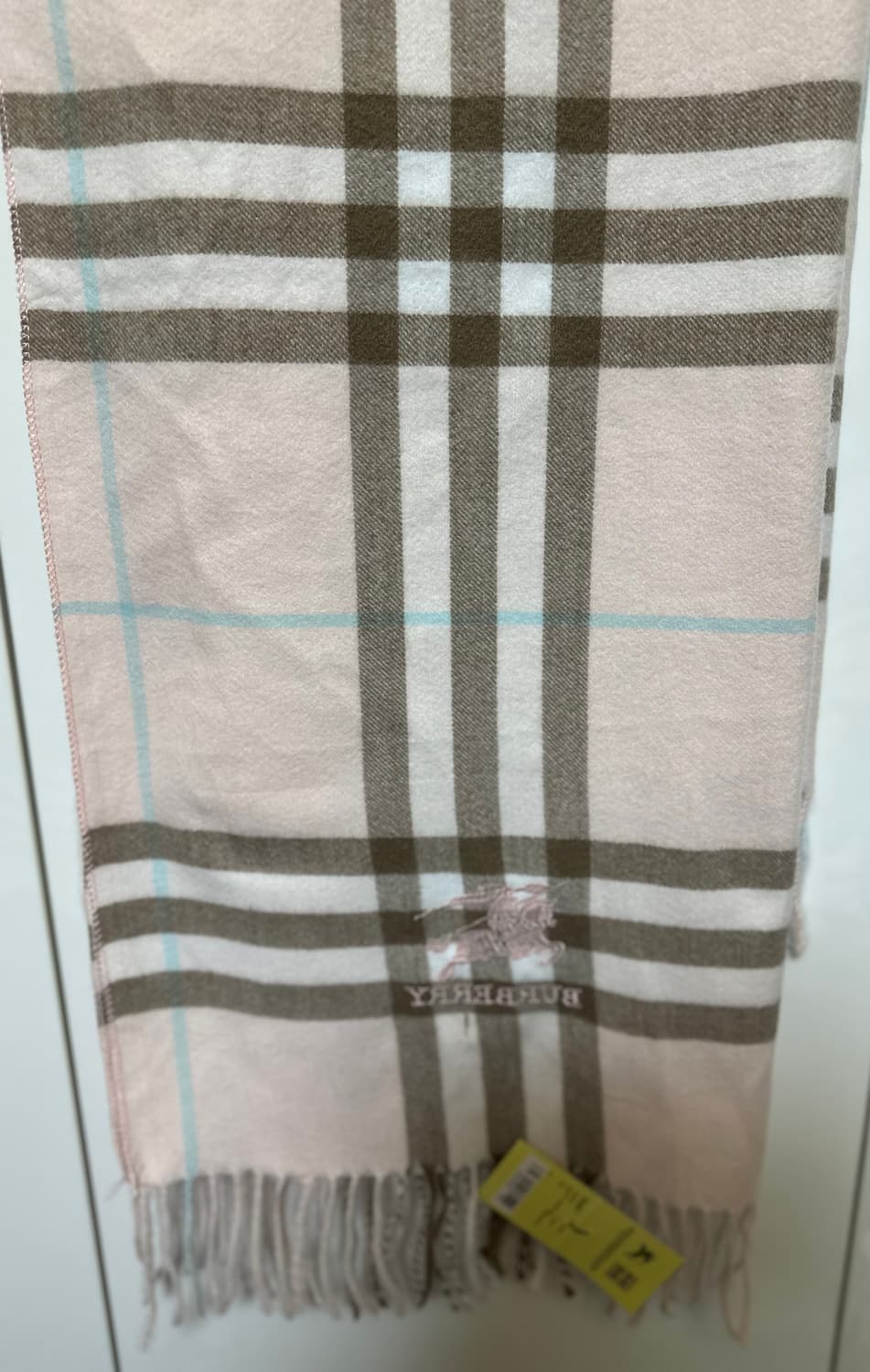버버리 핑크  캐시미어체크 숄&머플러 남여공용 상품이미지5