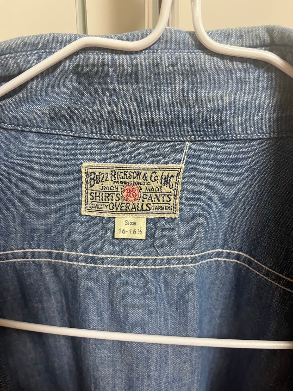 버즈릭슨 샴브레이셔츠 16-16 1/2사이즈 펠릭스 USN 상품이미지3