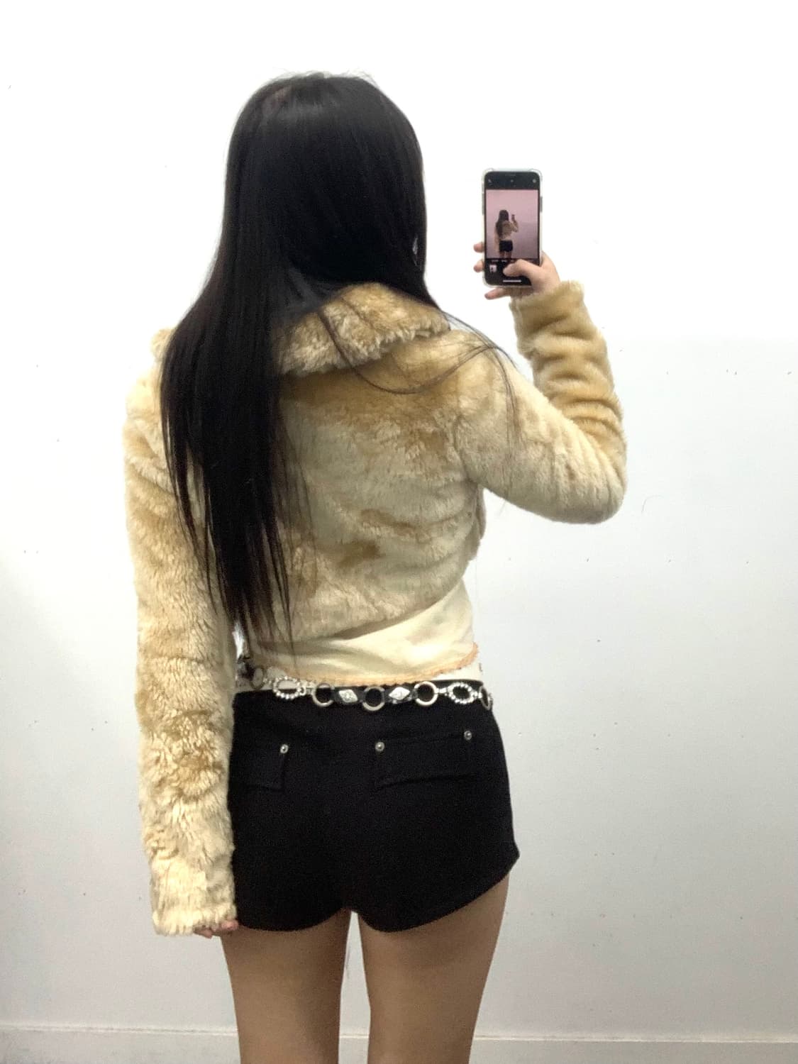 리즈리사 크롭 퍼자켓 상품이미지2