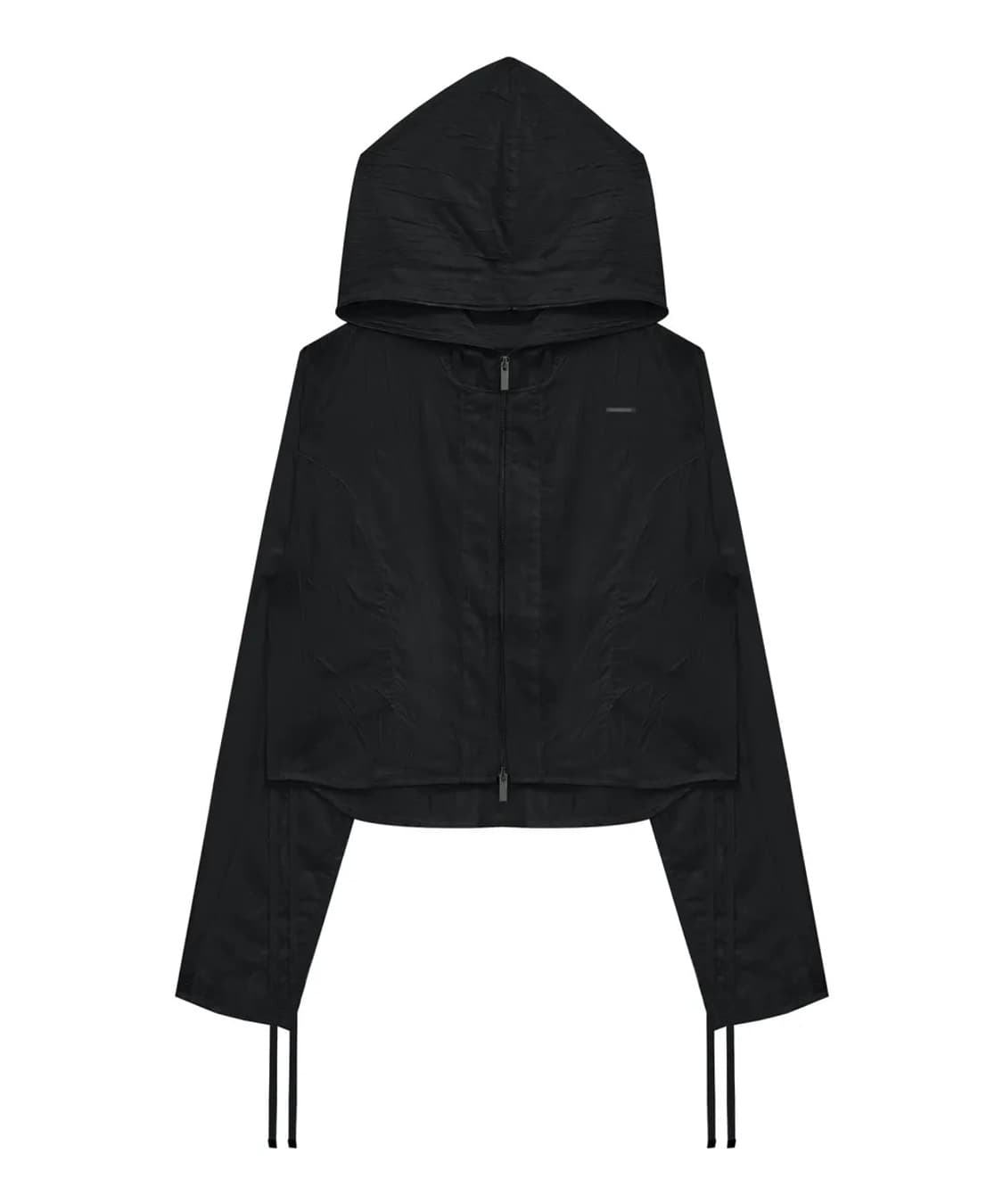 트리밍버드 Silky Wrinkled Hood Shirt (Black) 상품이미지5