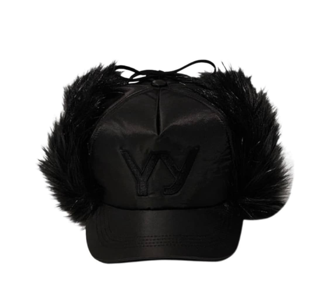 Open yy 퍼 이어플랩 볼캡 (블랙)  상품이미지1