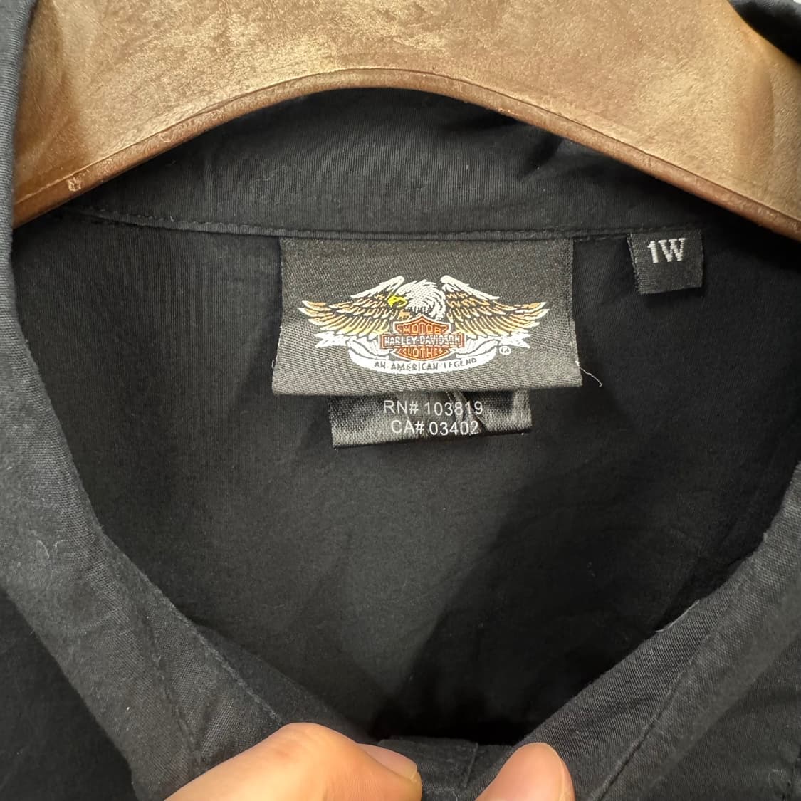 할리데이비슨 긴팔 셔츠 우먼스 장미 레터링 자수 로고 디테일 블랙 상품이미지9