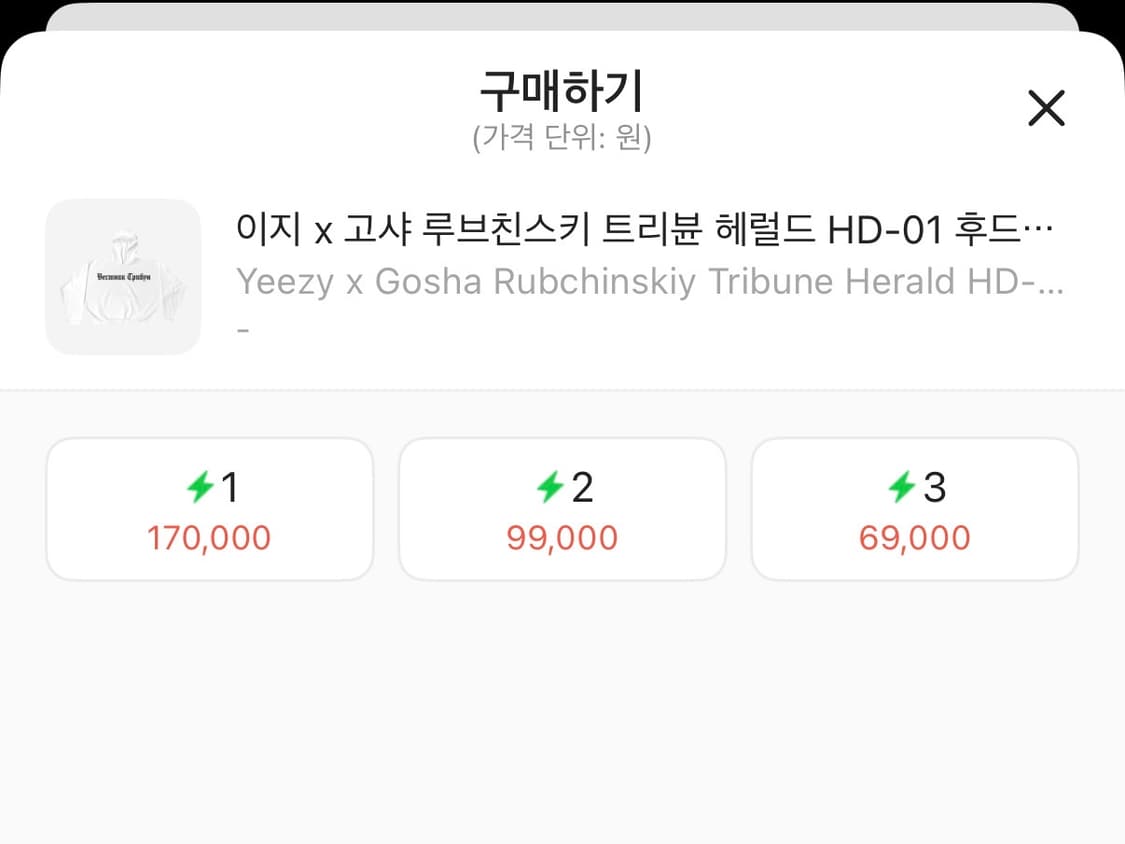 새상품 YZY GOSHA HD-01 2사이즈 상품이미지4