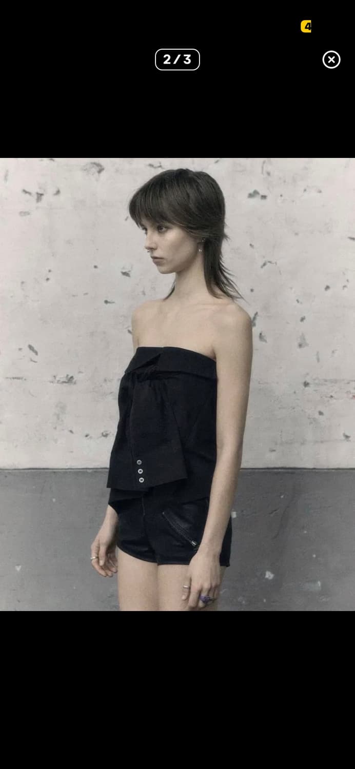 보헤미안서울 보헴서 언발란스 셔츠 스커트 블랙 2 상품이미지2