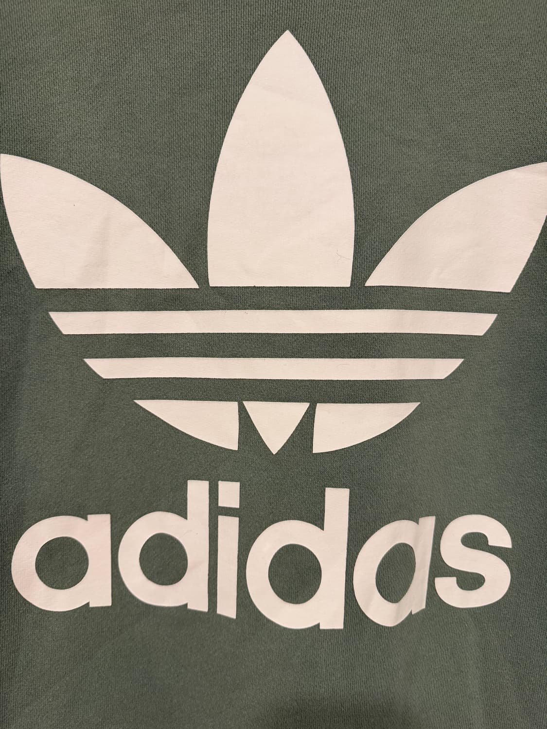 아디다스 오버사이즈 빅로고 맨투맨 L 그린 상품이미지2