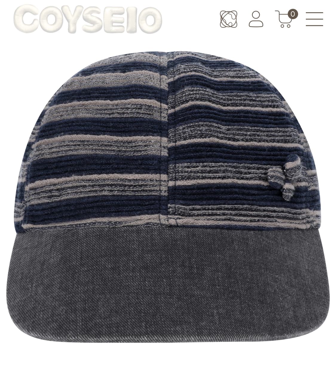 코이세이오 peach stripe cap 네이비 상품이미지1