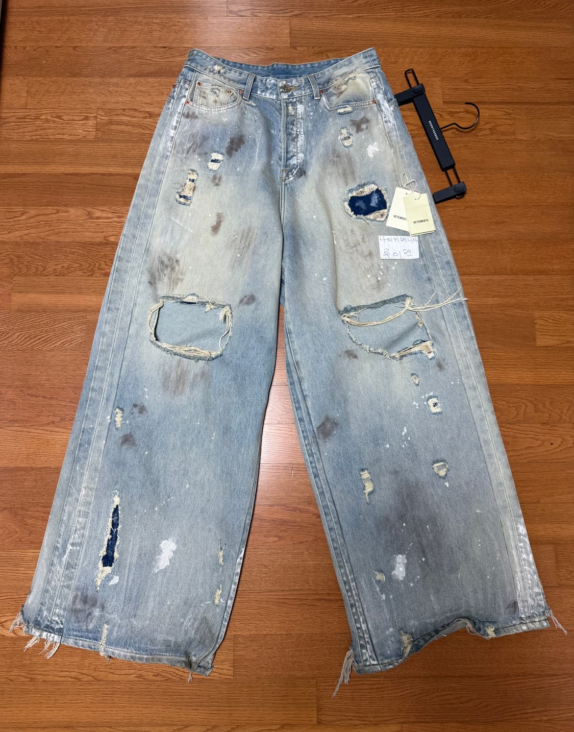 [32]베트멍 디스트레스드 연청 데님 상품이미지1