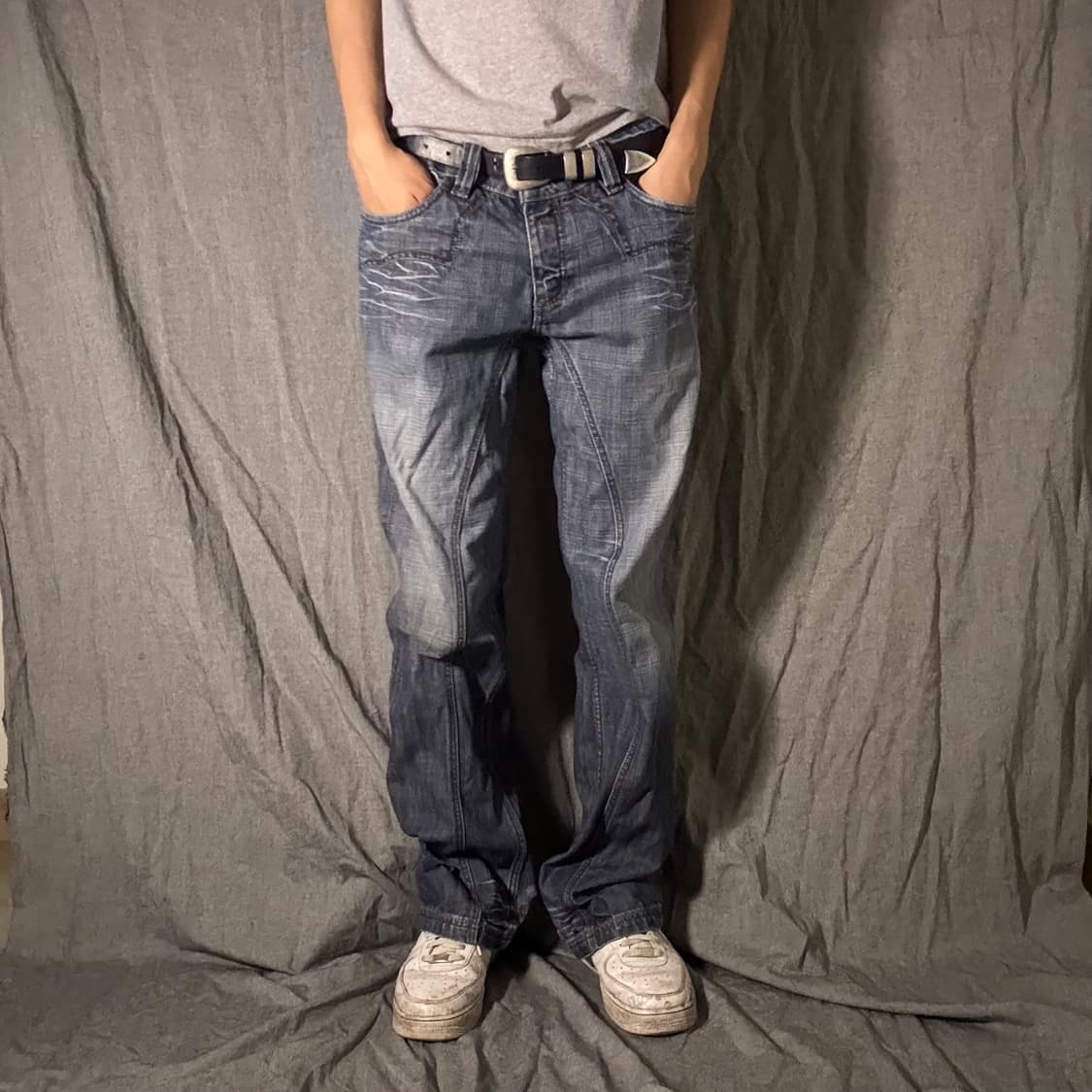 ANTIK DENIM 와이드 진청 데님팬츠 상품이미지3