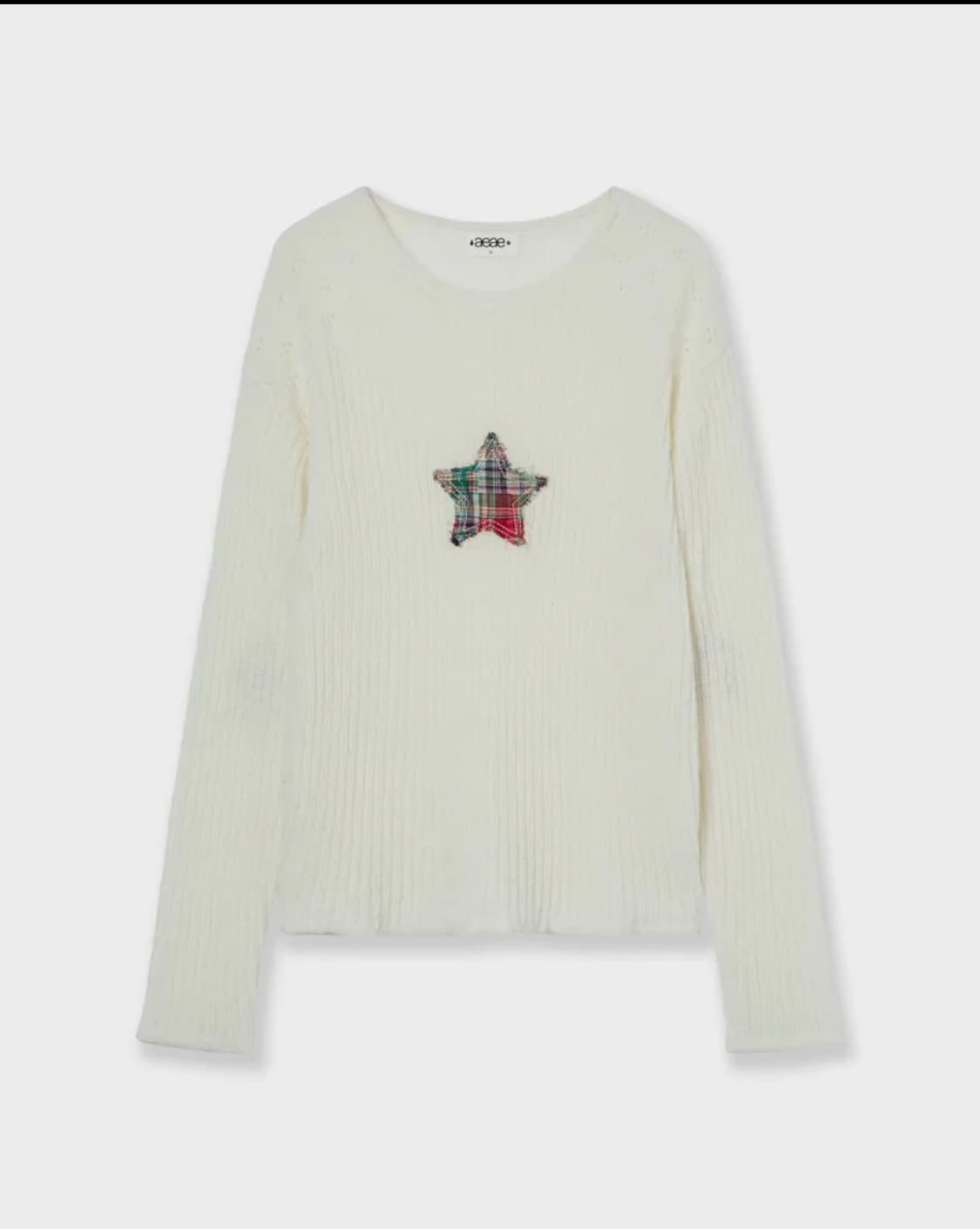 aeae SHEER APPLIQUE KNIT [IVORY] 상품이미지1