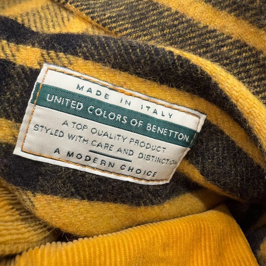 베네통 울 체크코트 r1819  상품이미지6