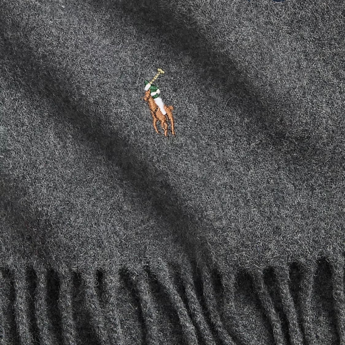 폴로 프린지 버진 울 스카프 머플러 목도리 차콜 그레이 바클레이 헤더 상품이미지2