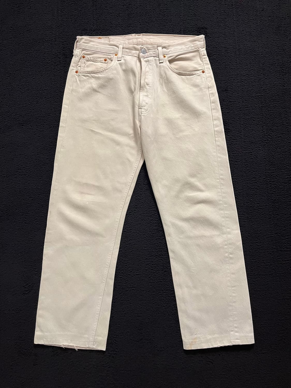 빈티지 프랑스제 리바이스 501 데님 팬츠 베이지  상품이미지1