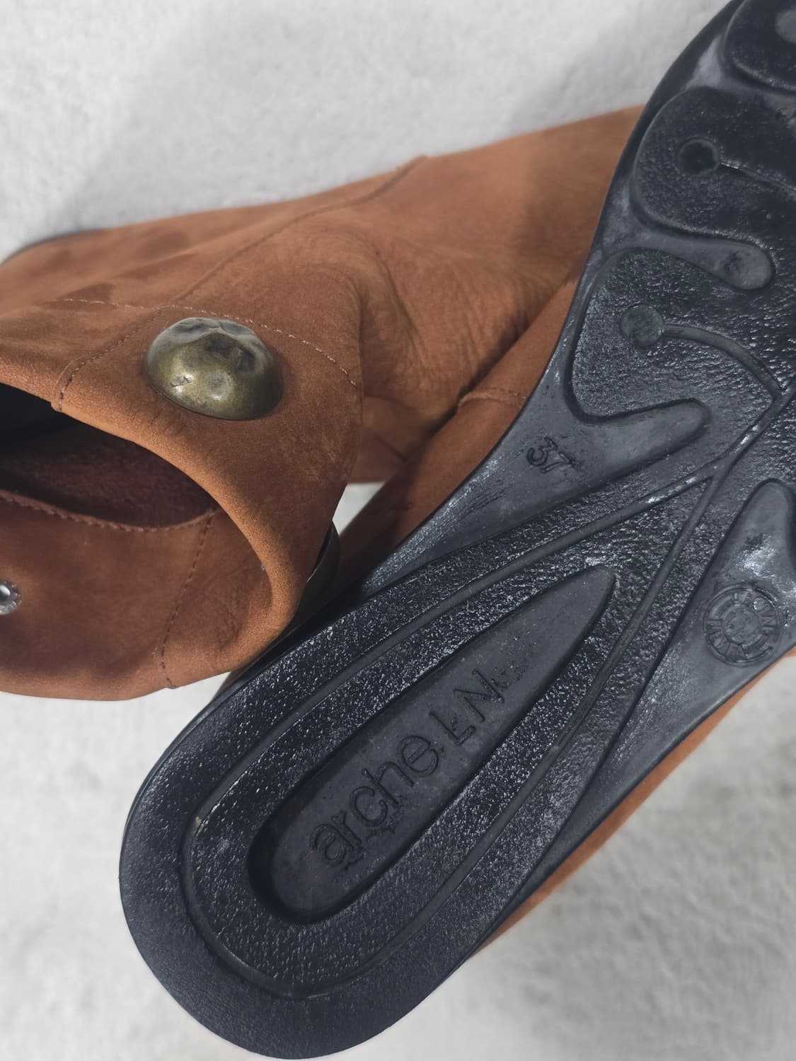 아르케 레더 스웨이드 앵클 부츠 37 상품이미지5