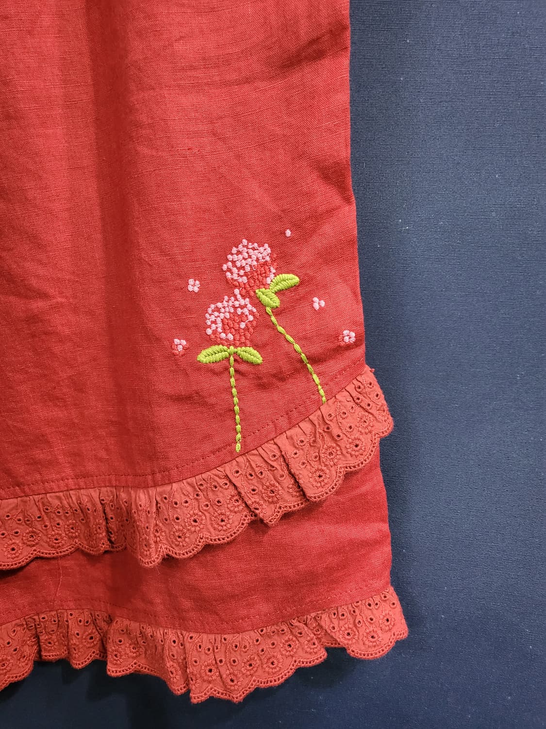 린넨 레이스 자수 와이드팬츠 상품이미지3