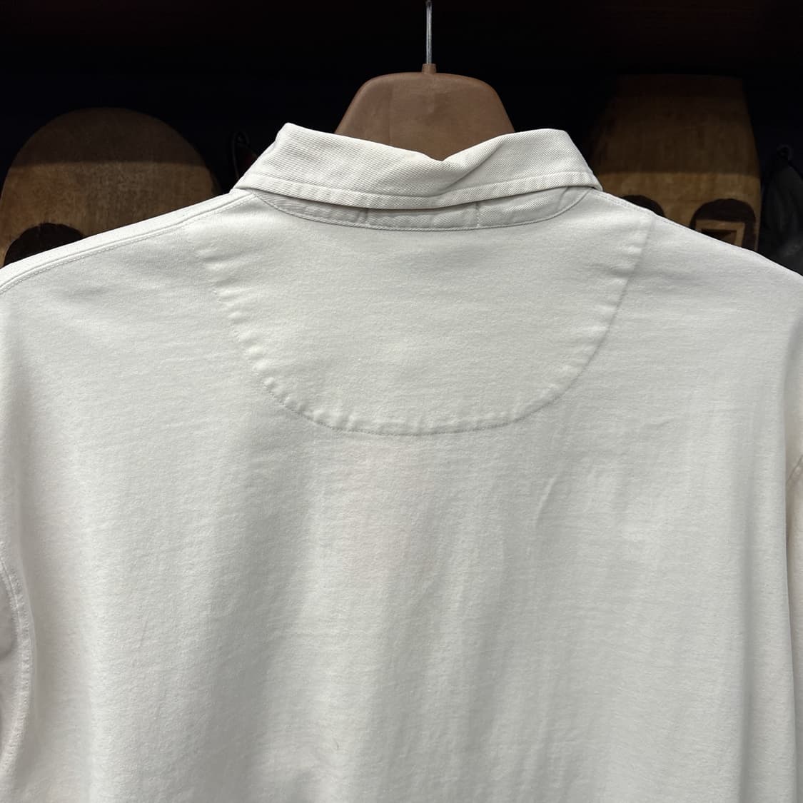 90s 폴로 랄프로렌 소트프 피마코튼 롱슬리브 카라티 화이트 N911 상품이미지7