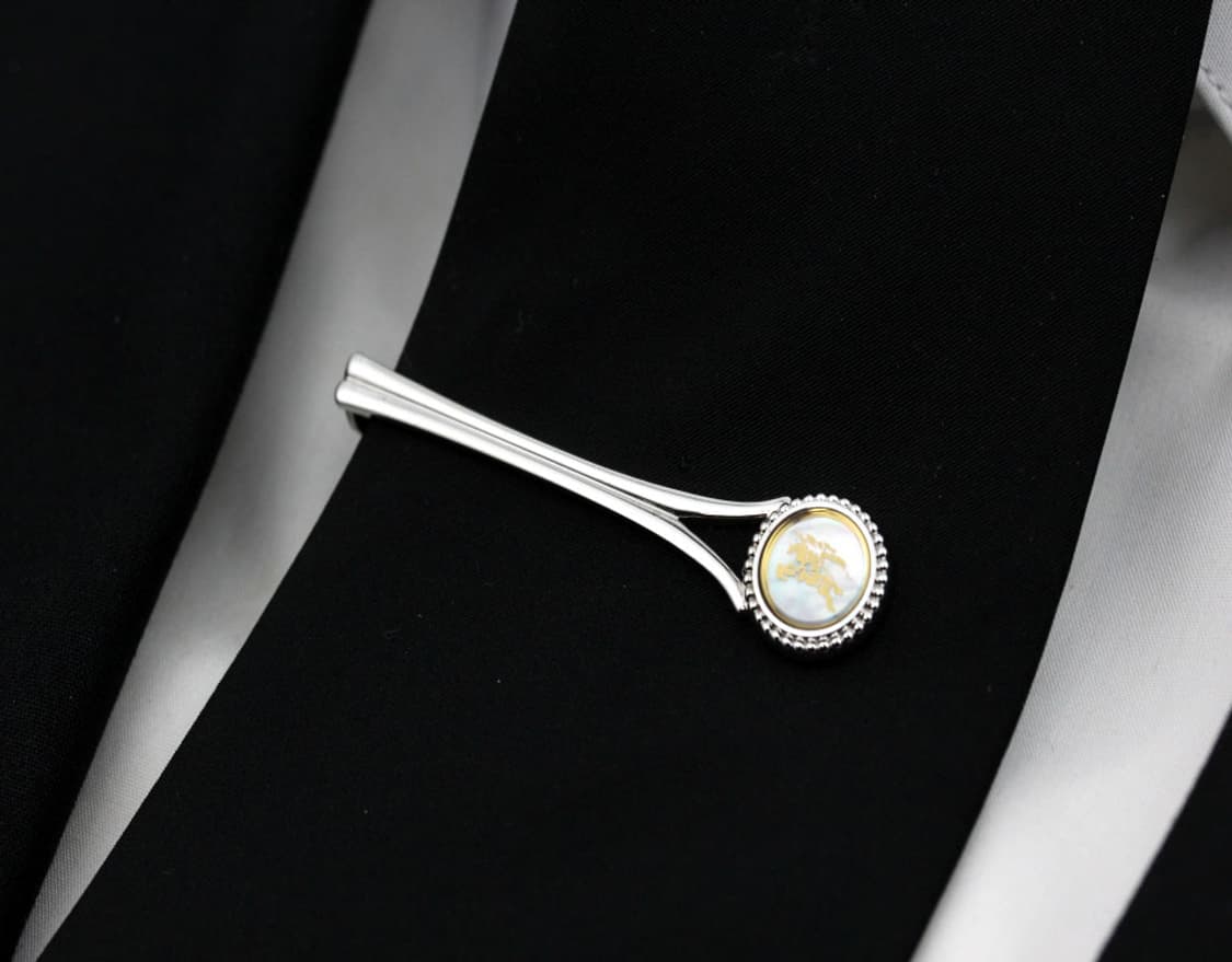 버버리 A+등급 5.8cm 천연자개 남자 명품 넥타이핀 상품이미지7