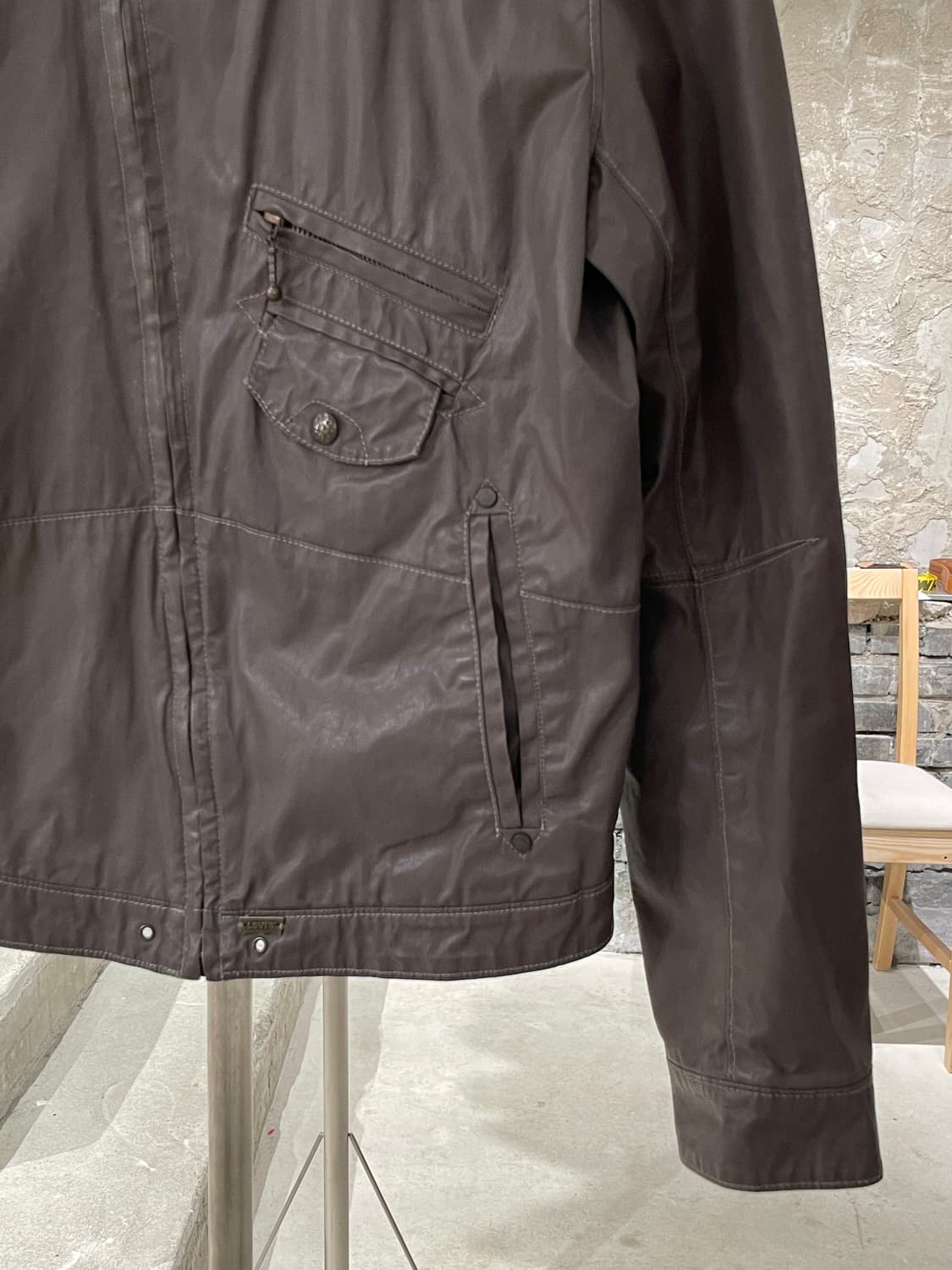 리바이스 레드탭 올리브 바이커 왁스 자켓 상품이미지5