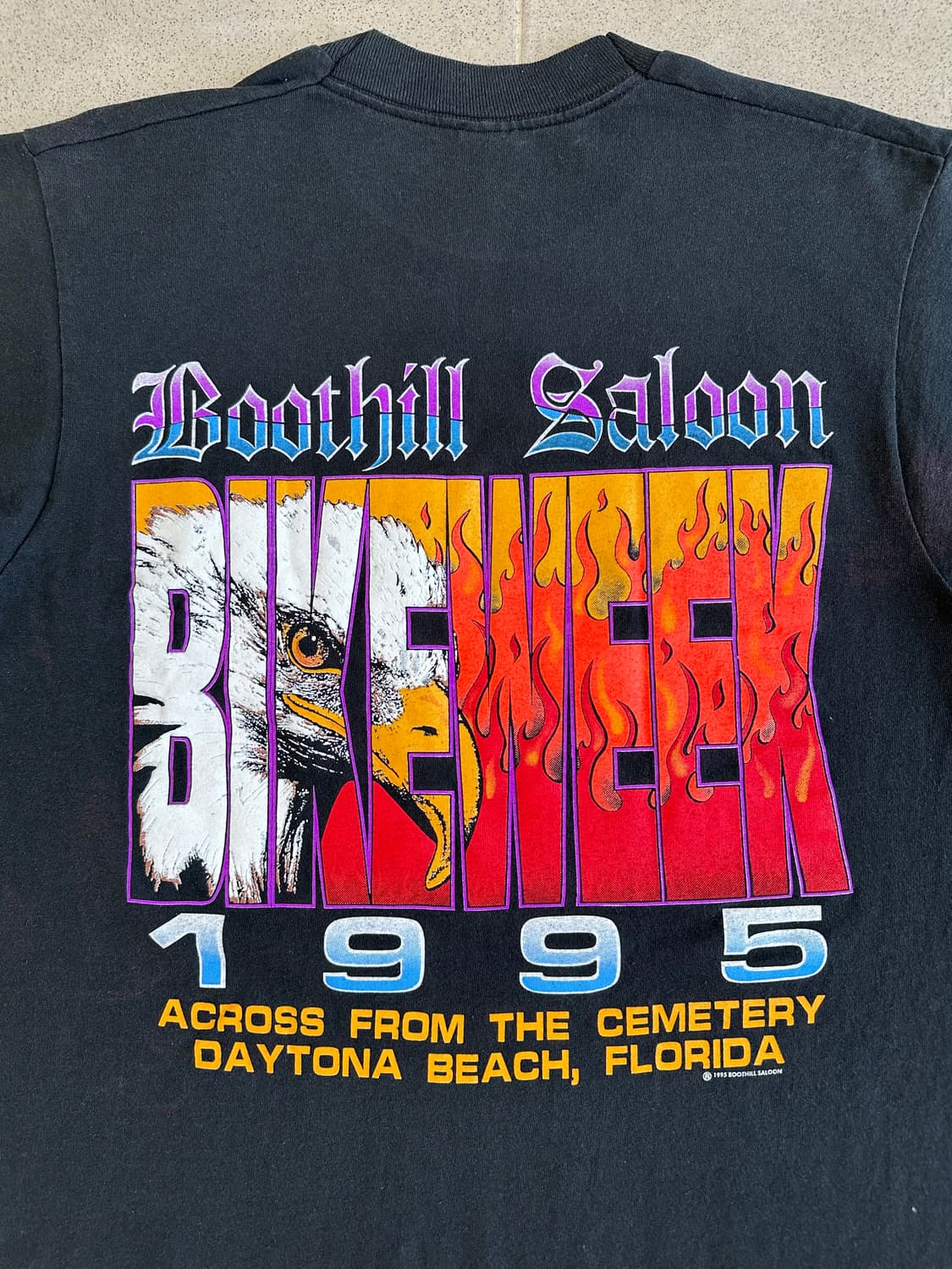 90s 빈티지 바이커 티셔츠 XL Boothill Saloon 상품이미지3