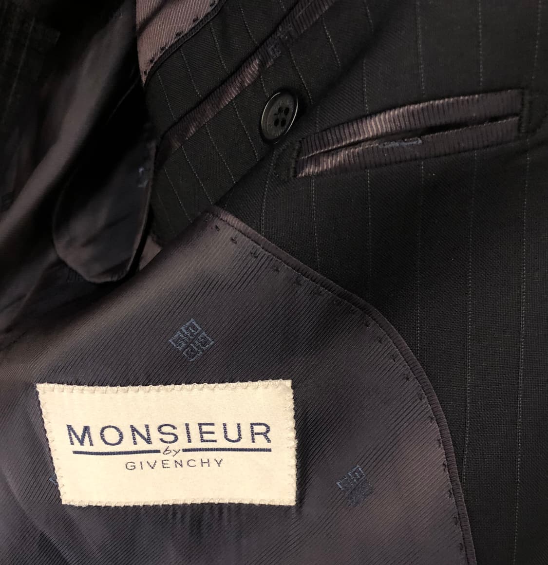 Givenchy Monsieur 핀 스트라이프 블레이저 44R 상품이미지3
