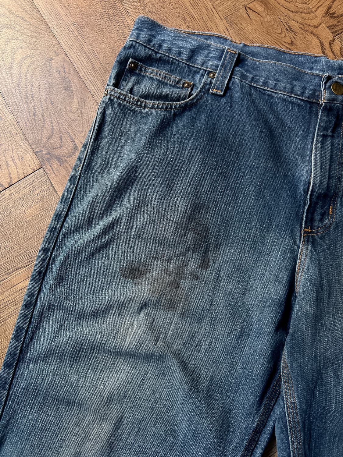 [40]칼하트 USA 더티워싱 워크 데님 팬츠 상품이미지3