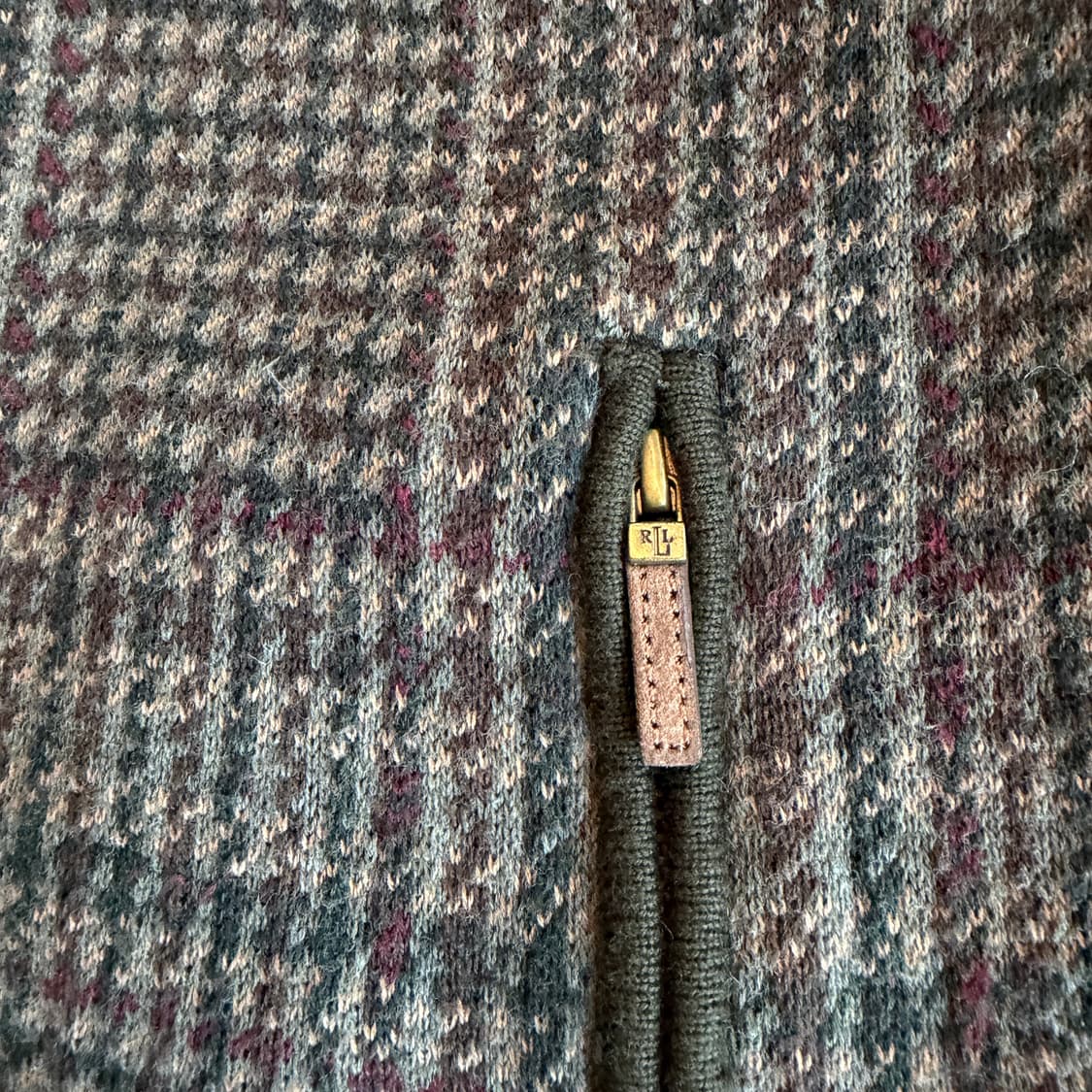 랄프로렌 하운드체크 니트 집업 상품이미지4