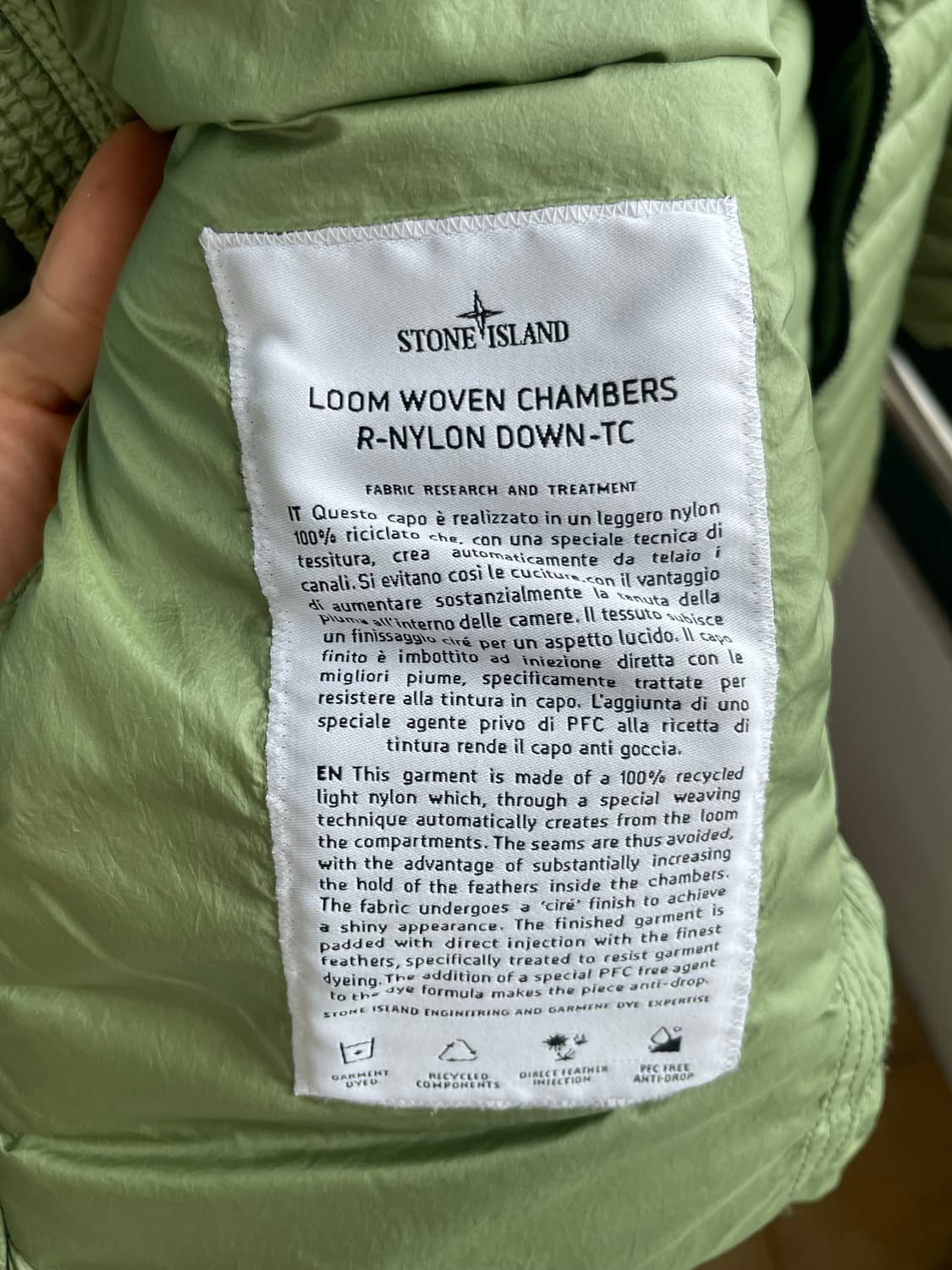 스톤아일랜드 룸 우븐 경량패딩 상품이미지5