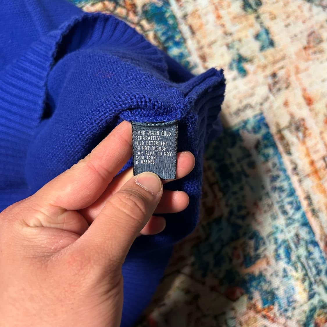 [L] 폴로 랄프로렌 니트 반집업 블루 상품이미지6