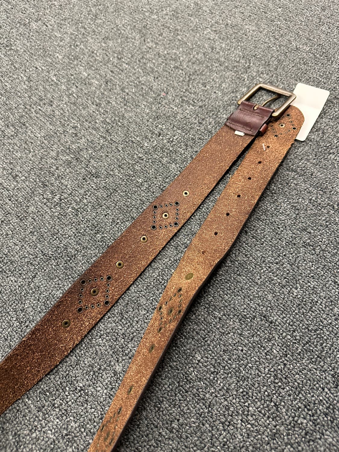 빈티지 웨스턴 브라운 가죽벨트  상품이미지3