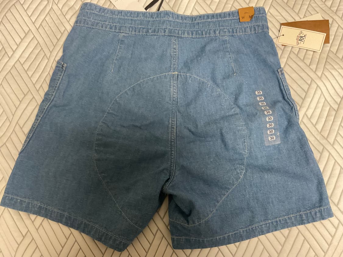 RRL 더블알엘 인디고 코튼 리넨 샴브레이 쇼트 30 상품이미지3