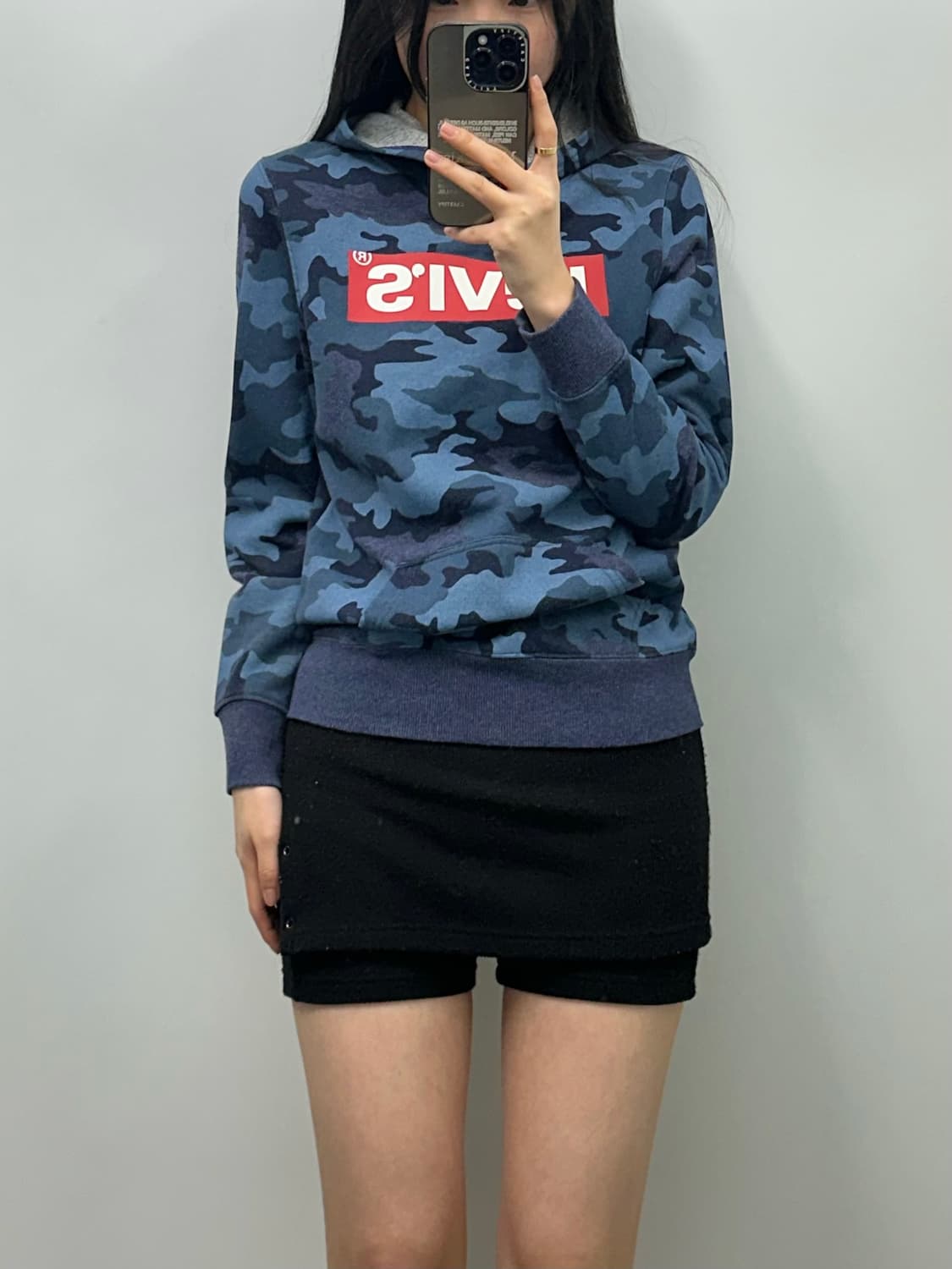 리바이스 박스로고 카모 후드티 상품이미지1