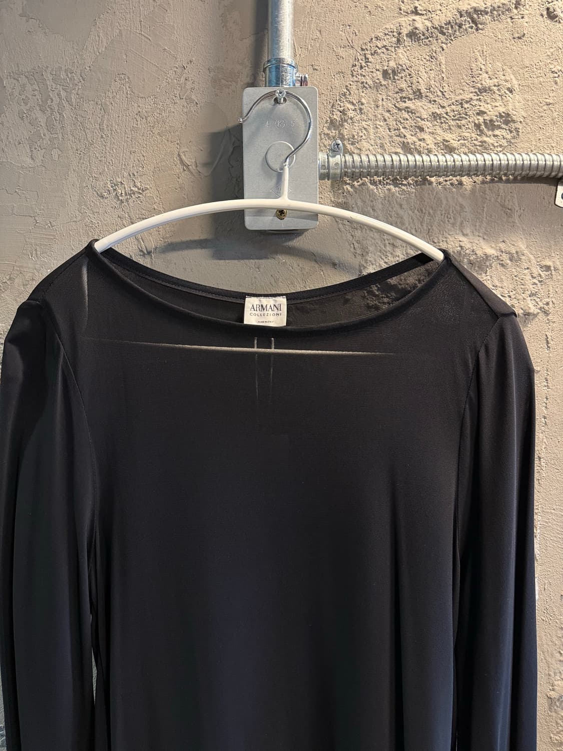 아르마니 꼴레지오니 ARMANI 백오픈 스트레치 원피스 블랙 40 상품이미지4