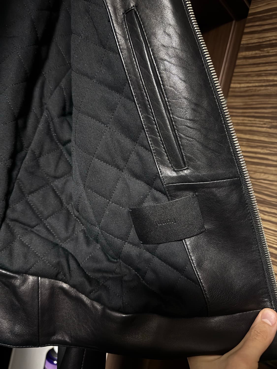 Juun.J 준지 램스킨 라이더 자켓 상품이미지4