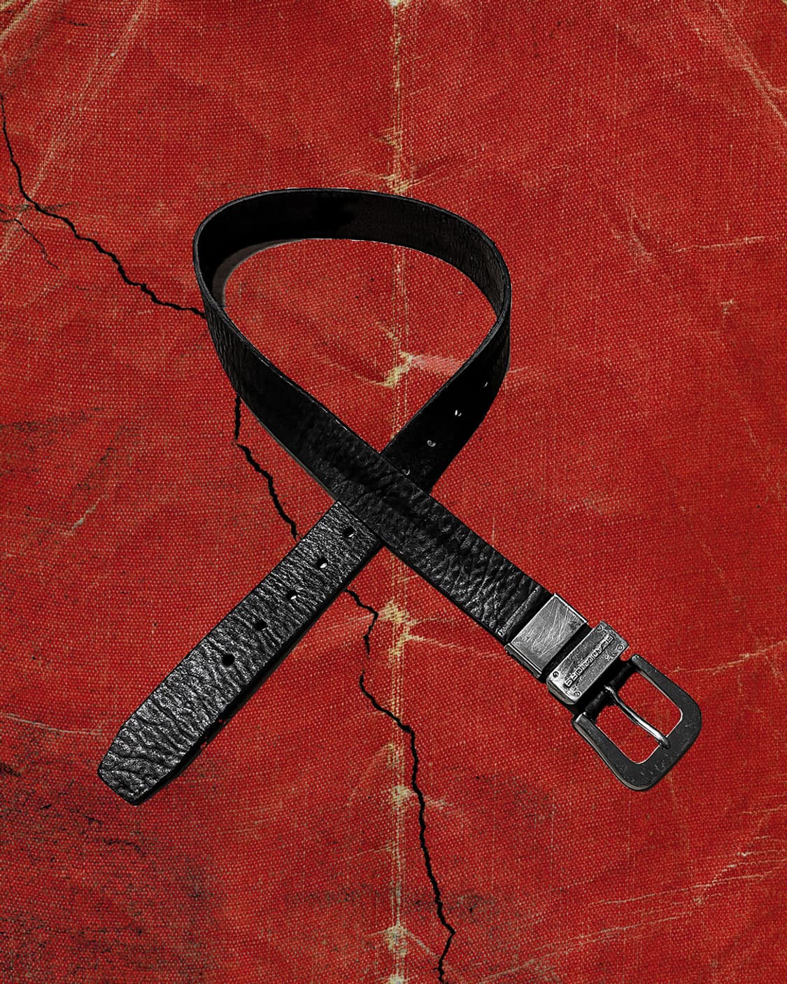 Japanese 90s 고딕 메가 스틸 러스트 버클 벨트 상품이미지1