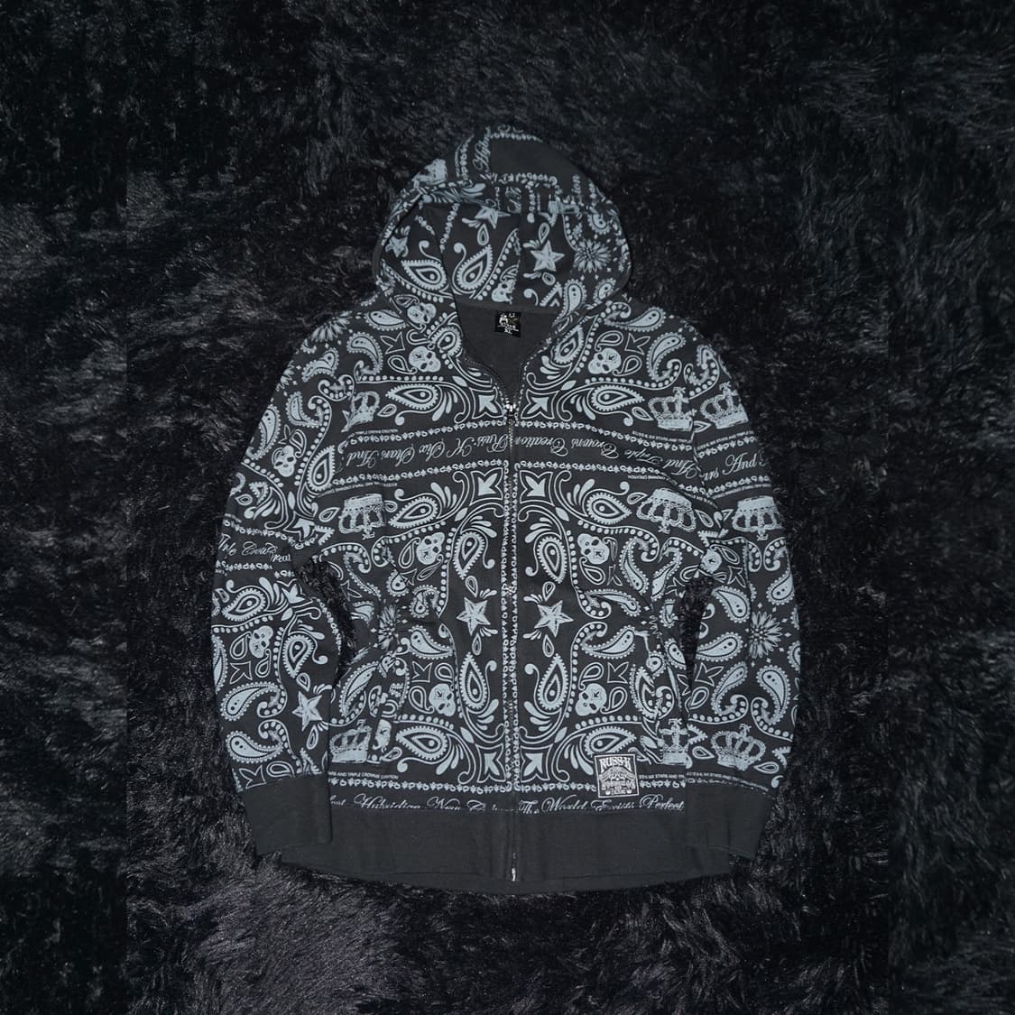 (russ-k) gothic paisley zip-up hood  상품이미지1