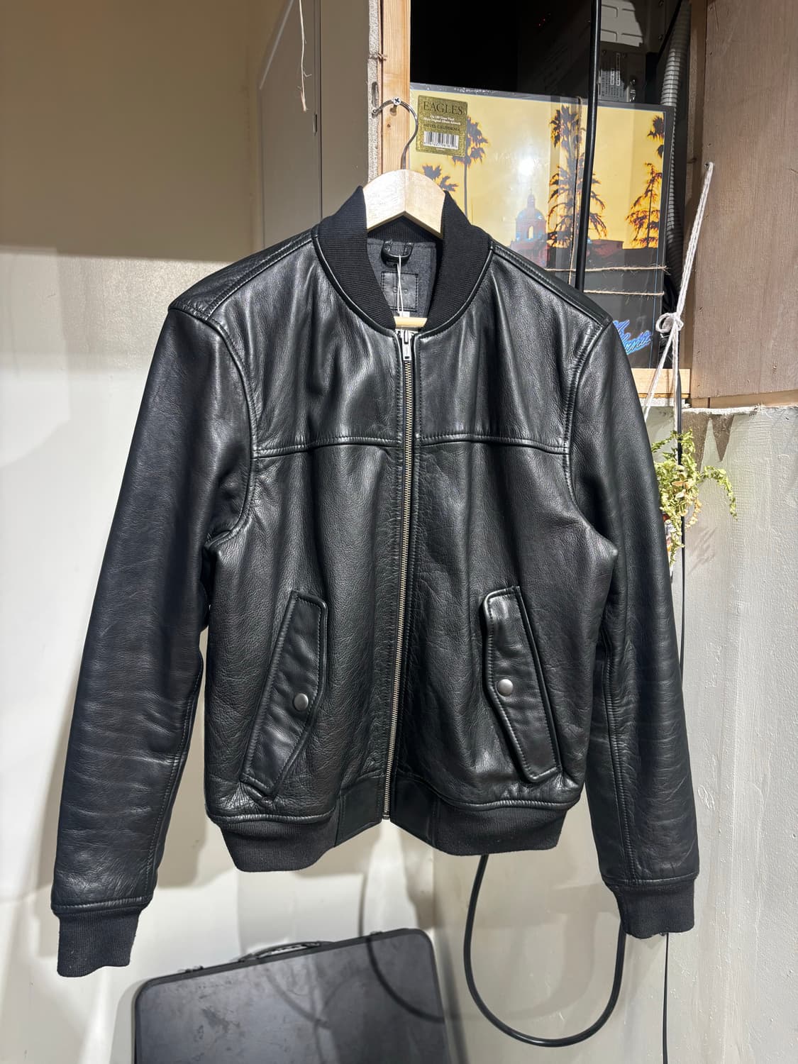 90sGAP Cow Leather Varsity Bomber Jacket 상품이미지3