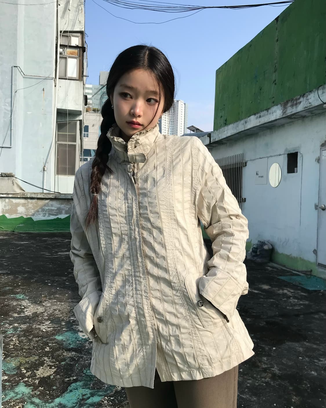 레이스 셔링 집업  상품이미지6