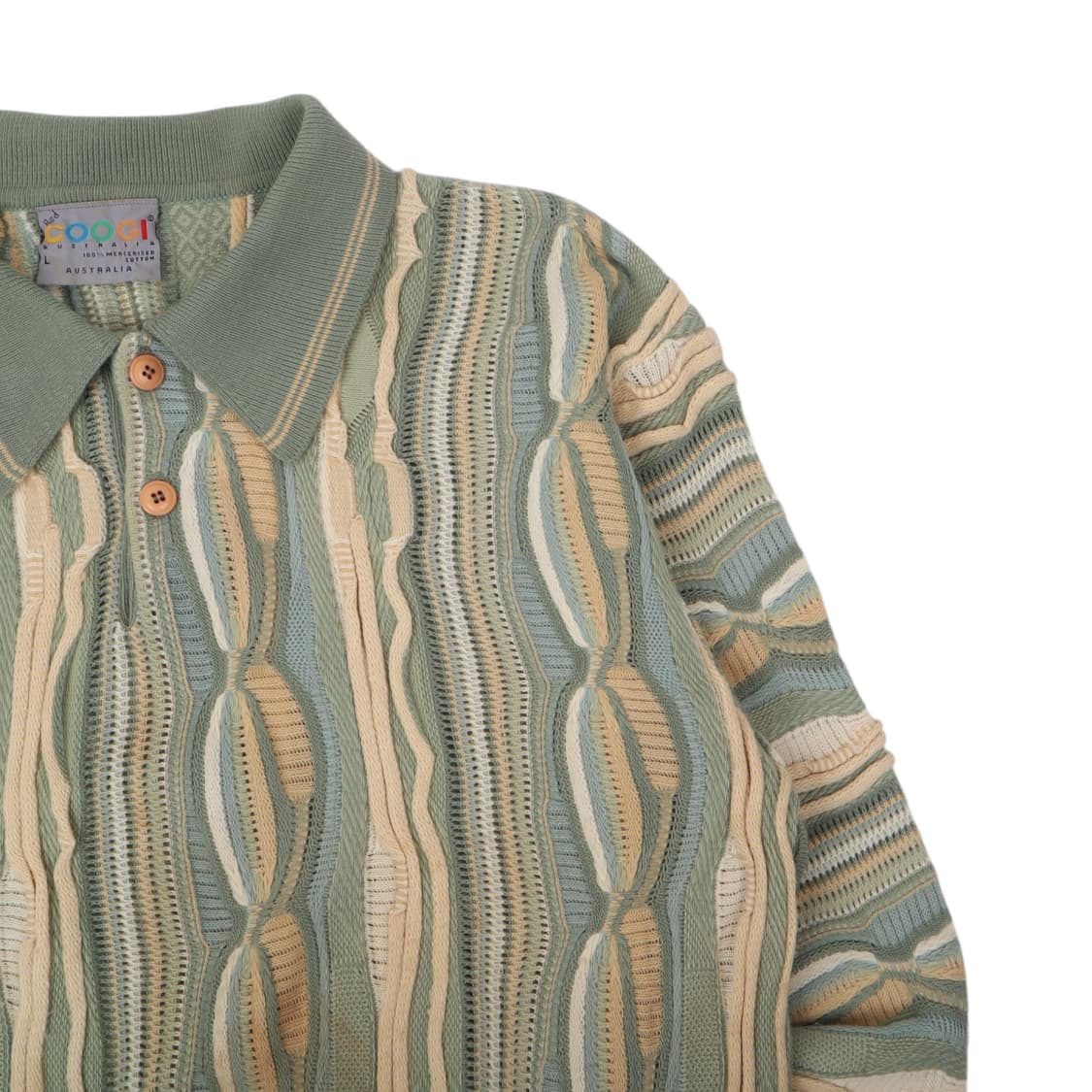 쿠지 카라 케이블 버튼업 니트 스웨터 상품이미지3