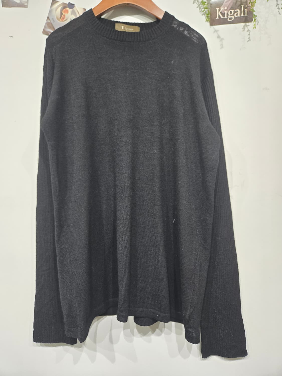 요지 야마모토 블랙 기본 니트 긴팔 FREE 상품이미지3