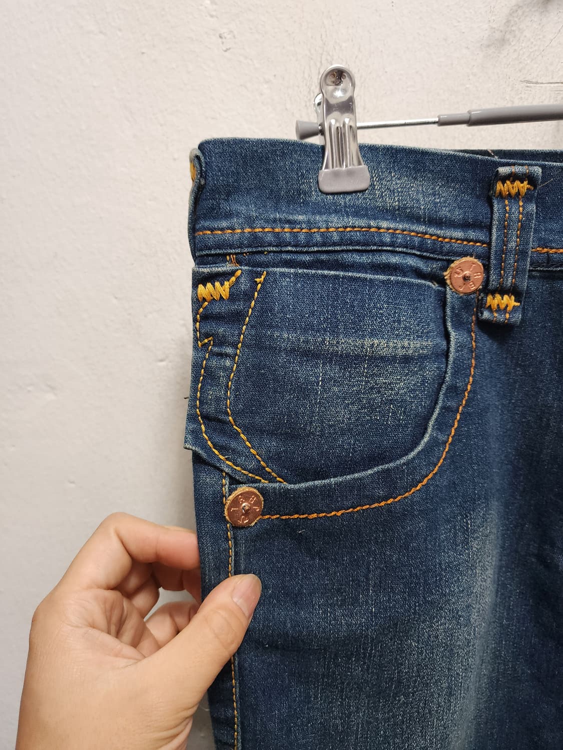 y2k 트루릴리젼 USA 데님 미니스커트 상품이미지3