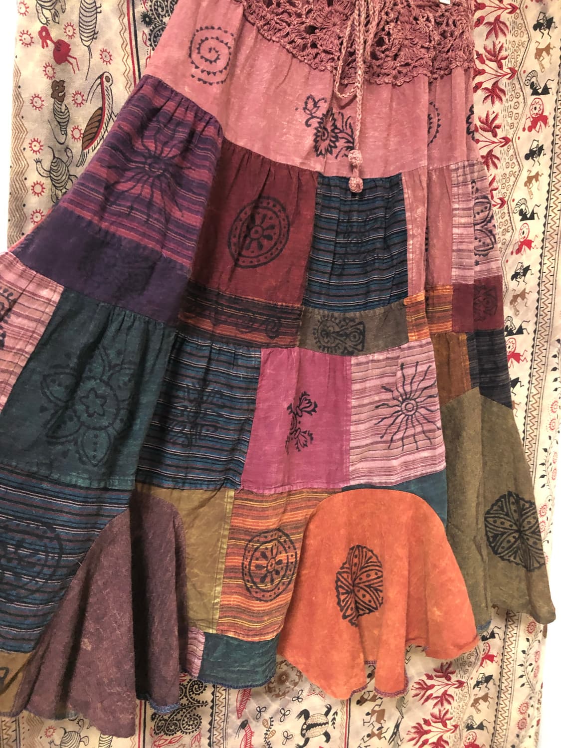 ethnic patchwork skirt 상품이미지3
