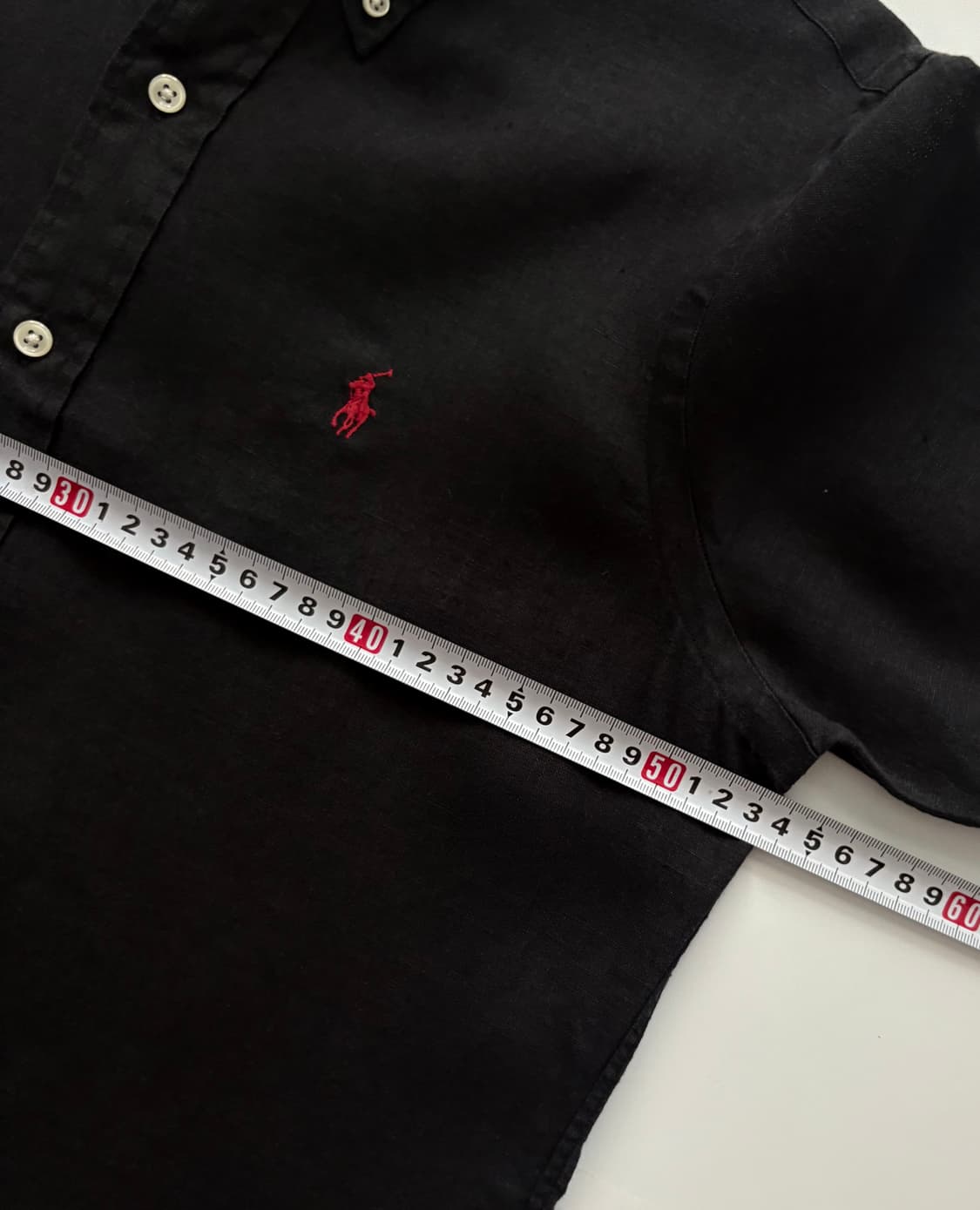 Polo 폴로랄프로렌 블랙 린넨 반팔 셔츠 상품이미지6