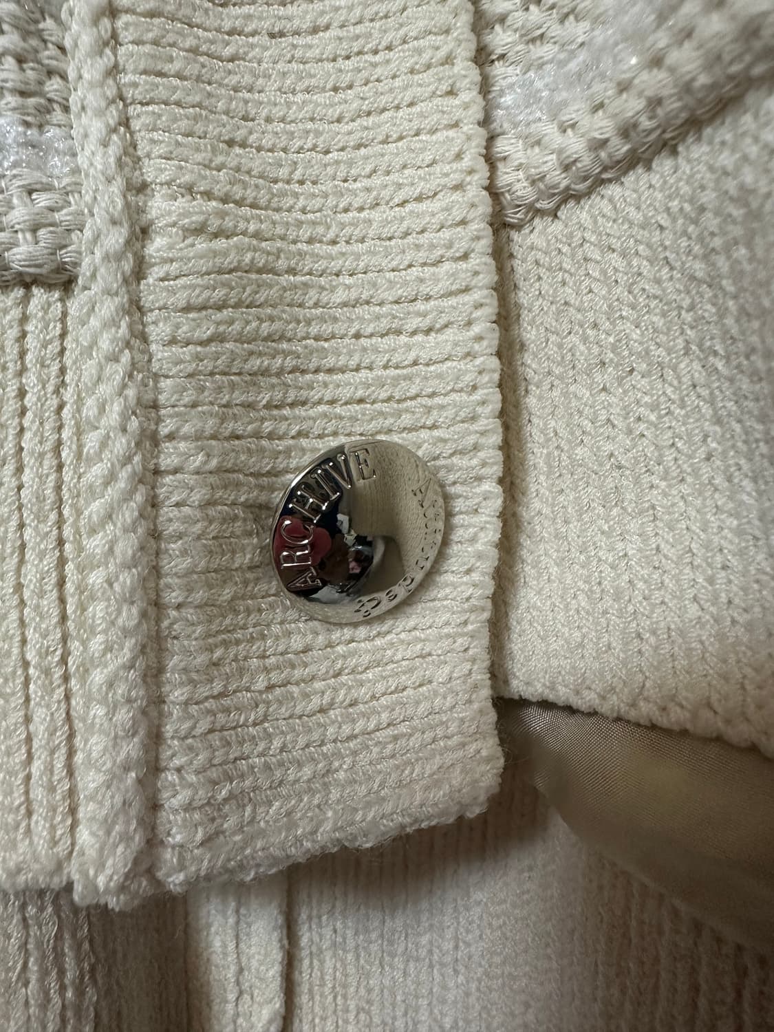 한섬 시스템 프리미엄 아이보리 트위드 울가디건 상품이미지4